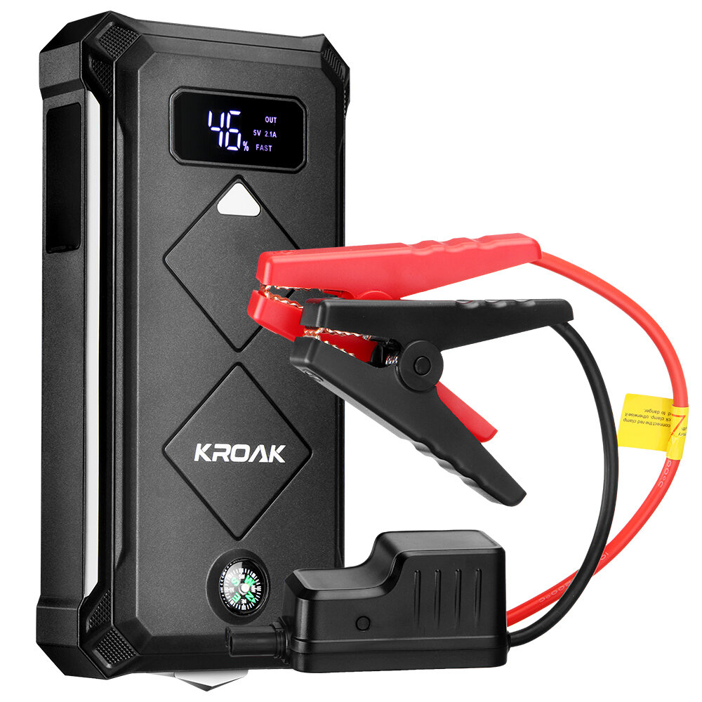 Image of KROAK K-JS05 2400A 24000mAh Portable Car Jump Starter QC30 Fast Charger Powerbank Emergency Battery Booster Fireproof w