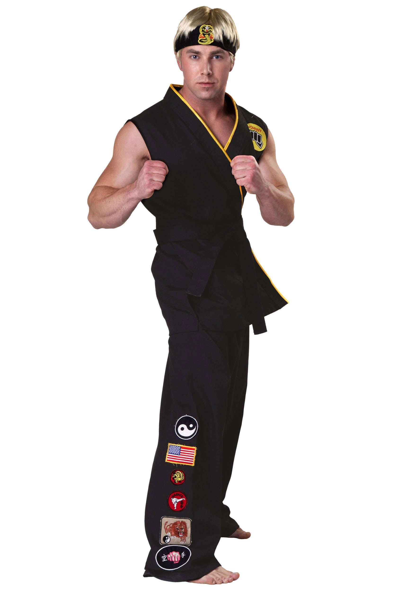 Image of Karate Kid Men's Plus Size Authentic Cobra Kai Costume ID KAR2231PL-2X