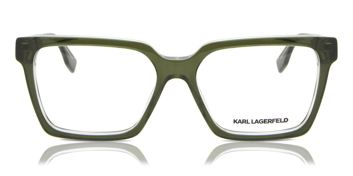 Image of Karl Lagerfeld KL 6097 305 55 Zielone Męskie Okulary Korekcyjne PL