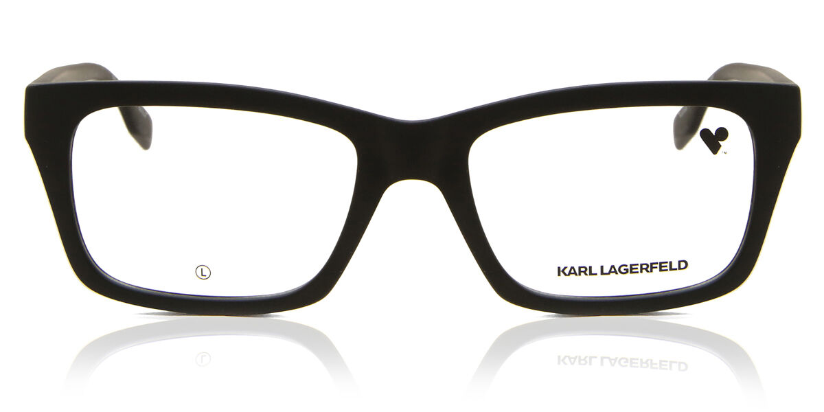 Image of Karl Lagerfeld KL 6138 002 53 Lunettes De Vue Homme Noires (Seulement Monture) FR
