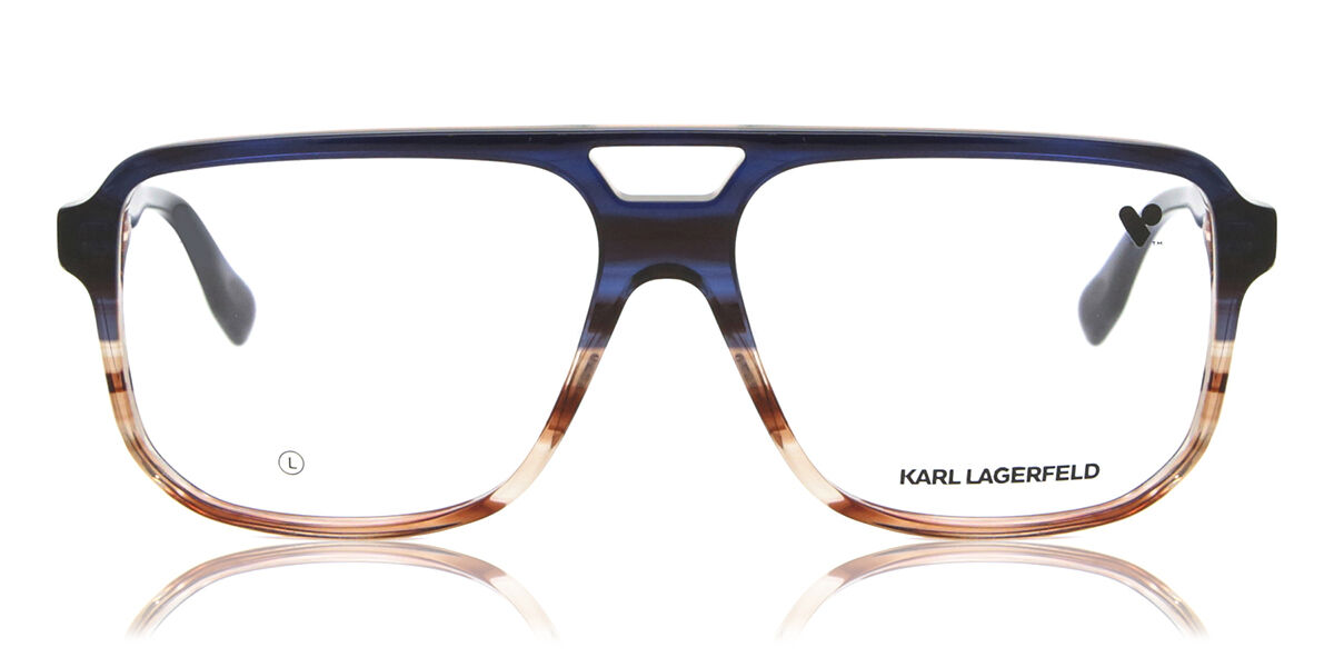 Image of Karl Lagerfeld KL 6156 424 58 Lunettes De Vue Homme Bleues (Seulement Monture) FR