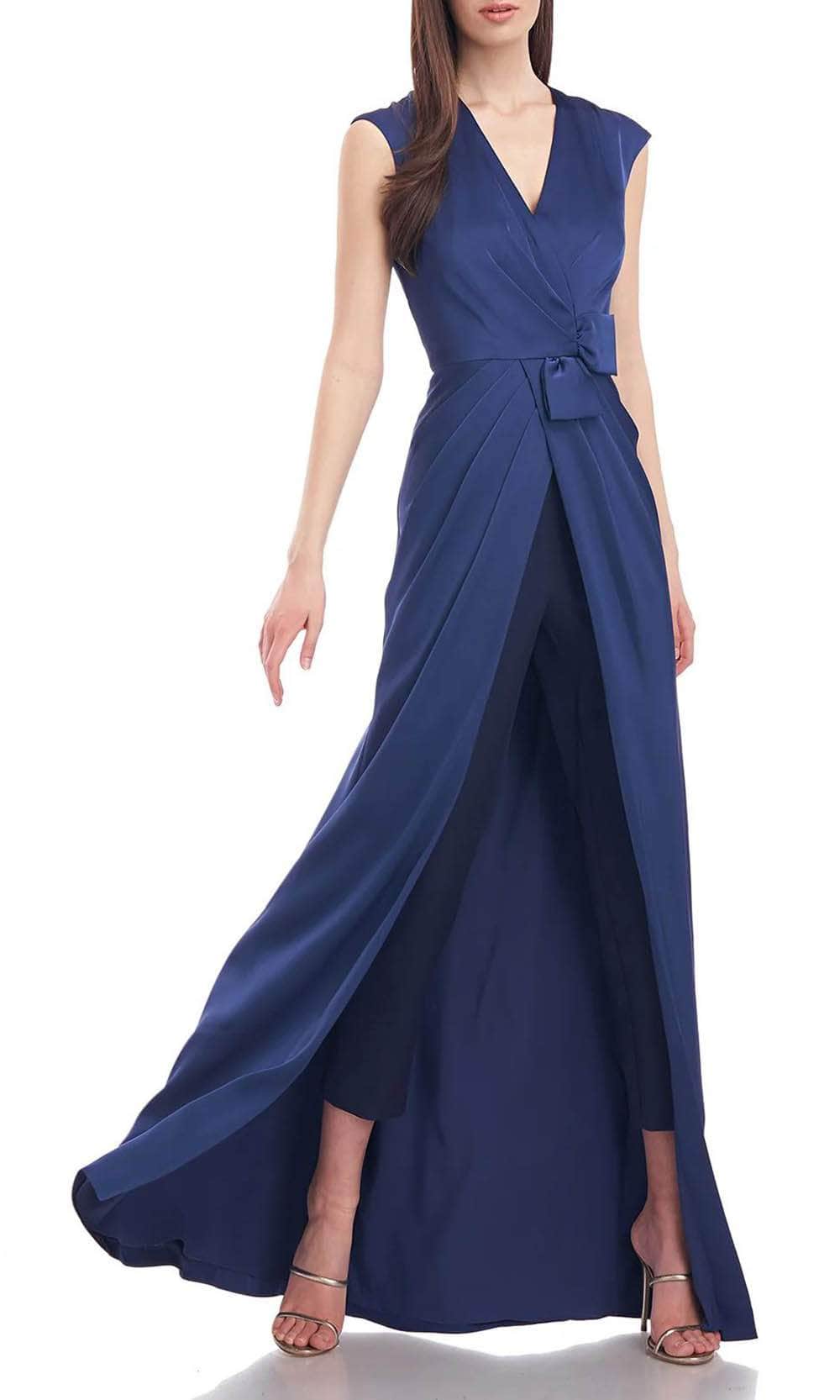 Image of Kay Unger 5545927 - Cap Sleeve Jumpsuit with Overskirt