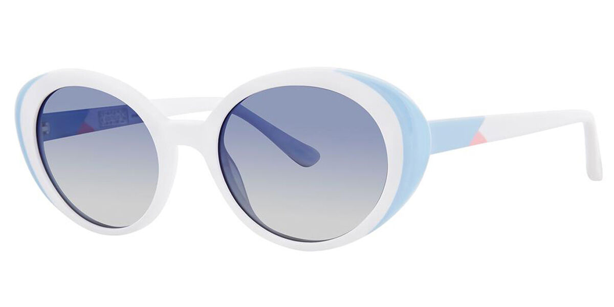 Image of Kensie Oval It Brancos Óculos de Sol Azuis Masculino BRLPT