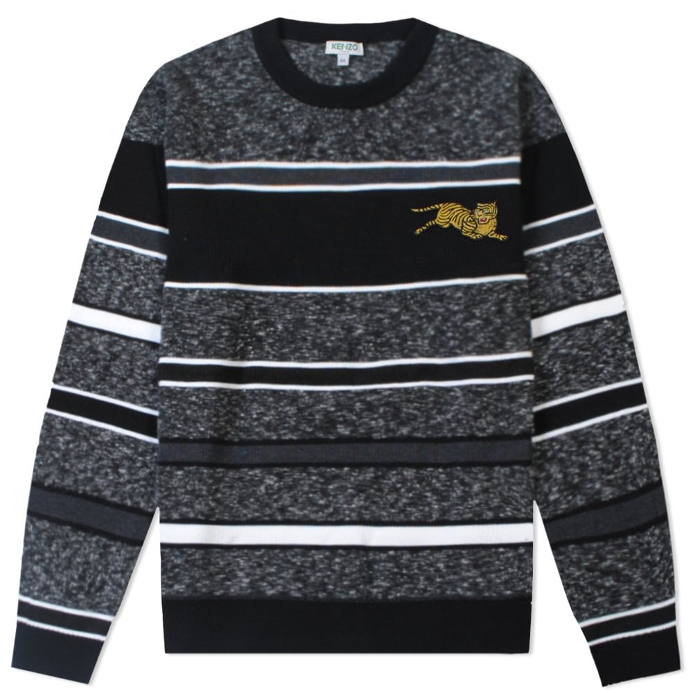 Image of Kenzo Men's Jumping Tiger Knitted Jumper Grey XS