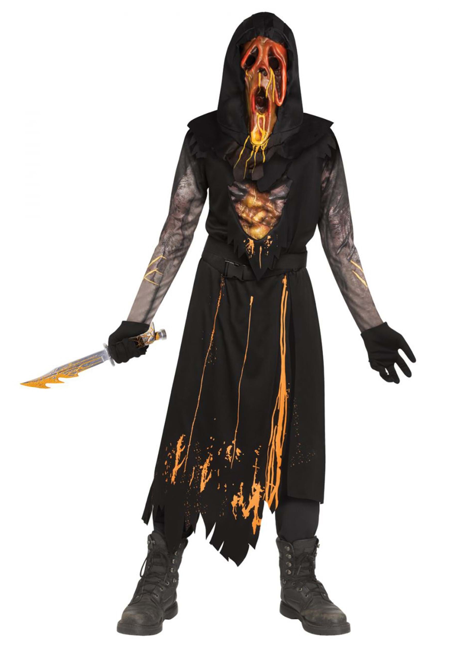 Image of Kids Dead by Daylight Scorched Ghost Face Costume ID FU105832-L