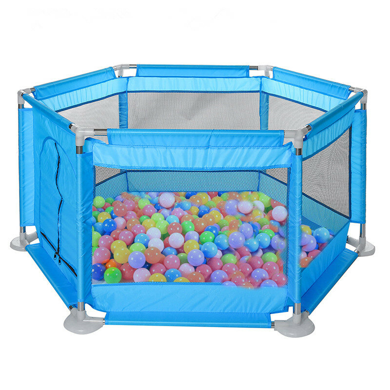 Image of Kids Furniture Playpen Set Children Toys Swimming Pool Safety Barriers Babys Playground Ball Park with 20 Pcs Colorful B