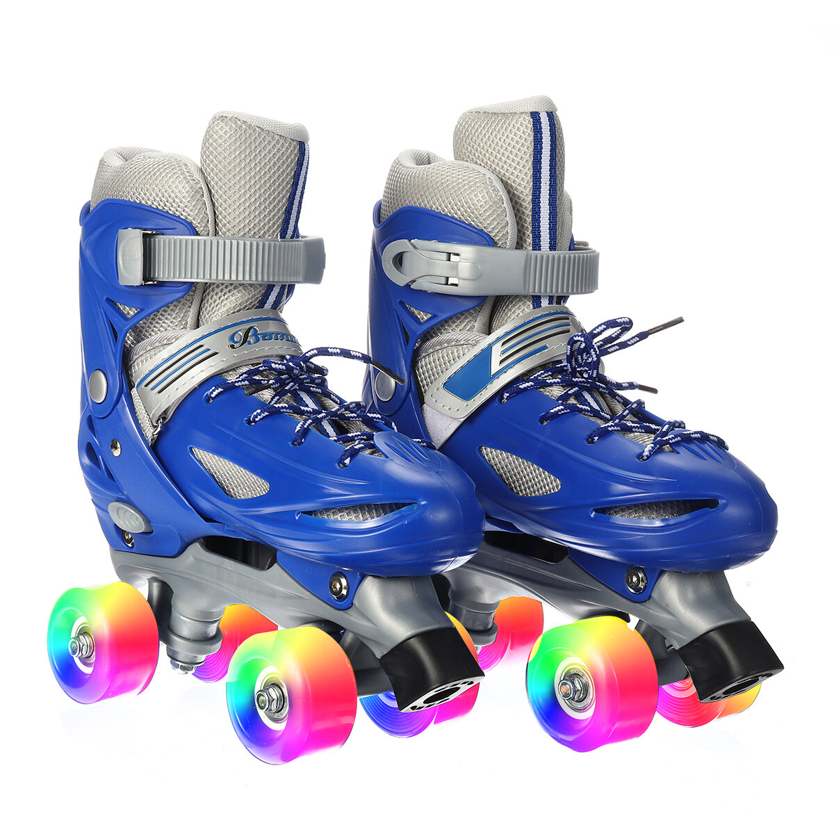 Image of Kids Inline Skates Roller Skates Blades Adjustable Light Up Boots Four Wheel Full Flash