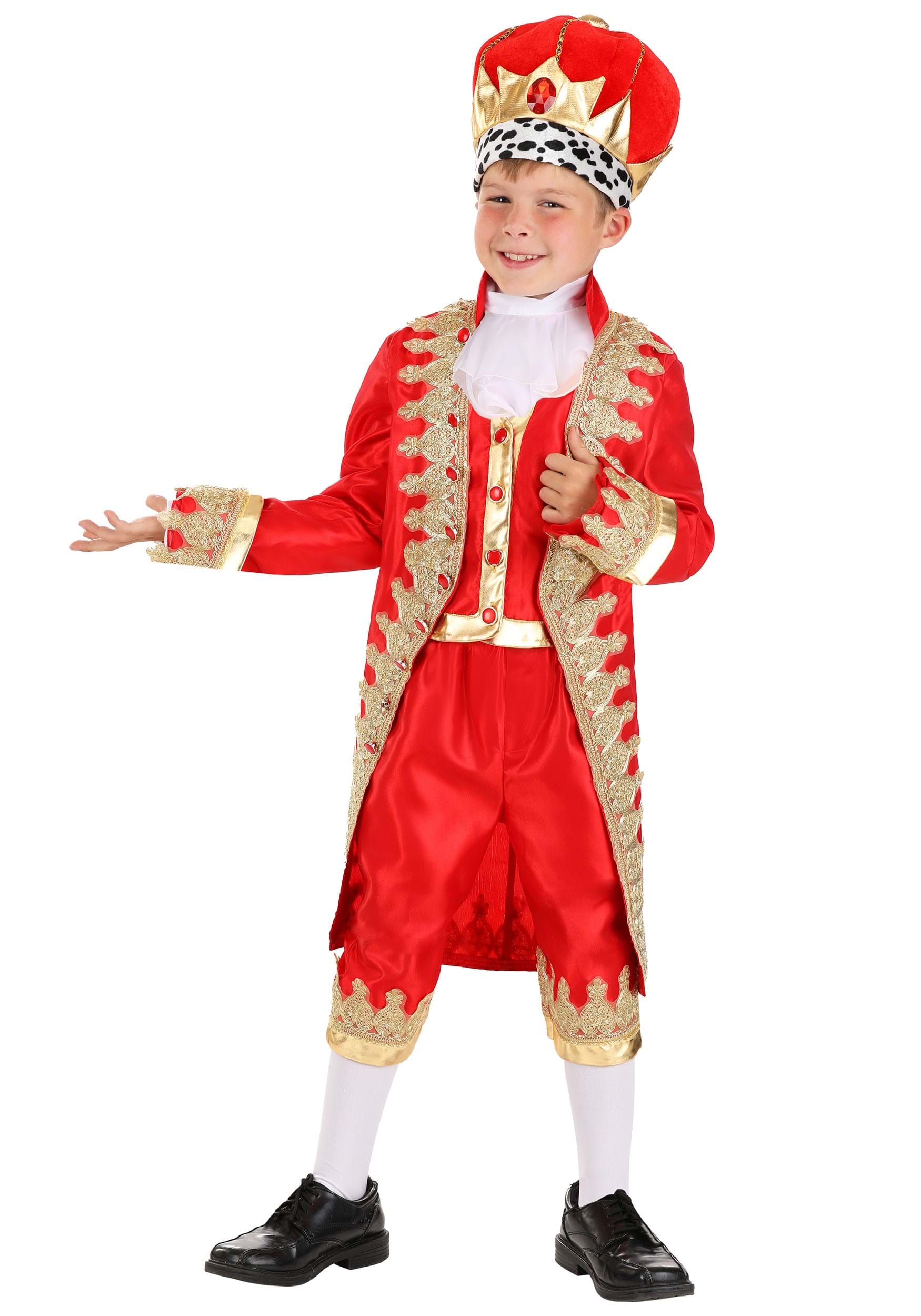Image of Kid's King George Costume | Child Historical Costumes ID FUN6576CH-XL