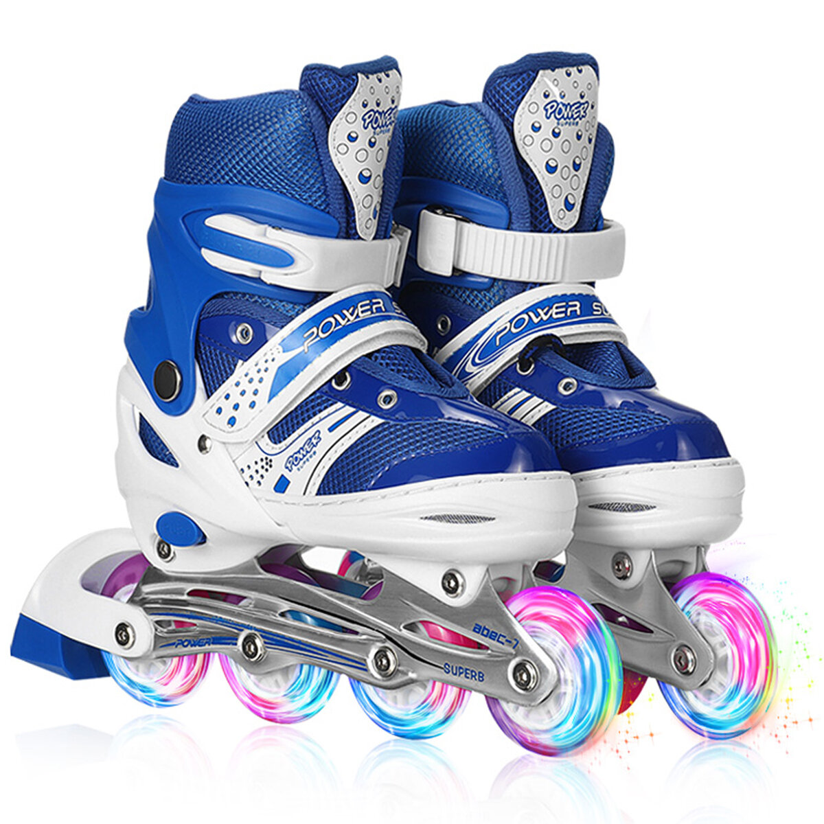 Image of Kids Skates Children Roller Skates Flash PU Full Flash Adjustable Adult Children Roller Skates Gifts