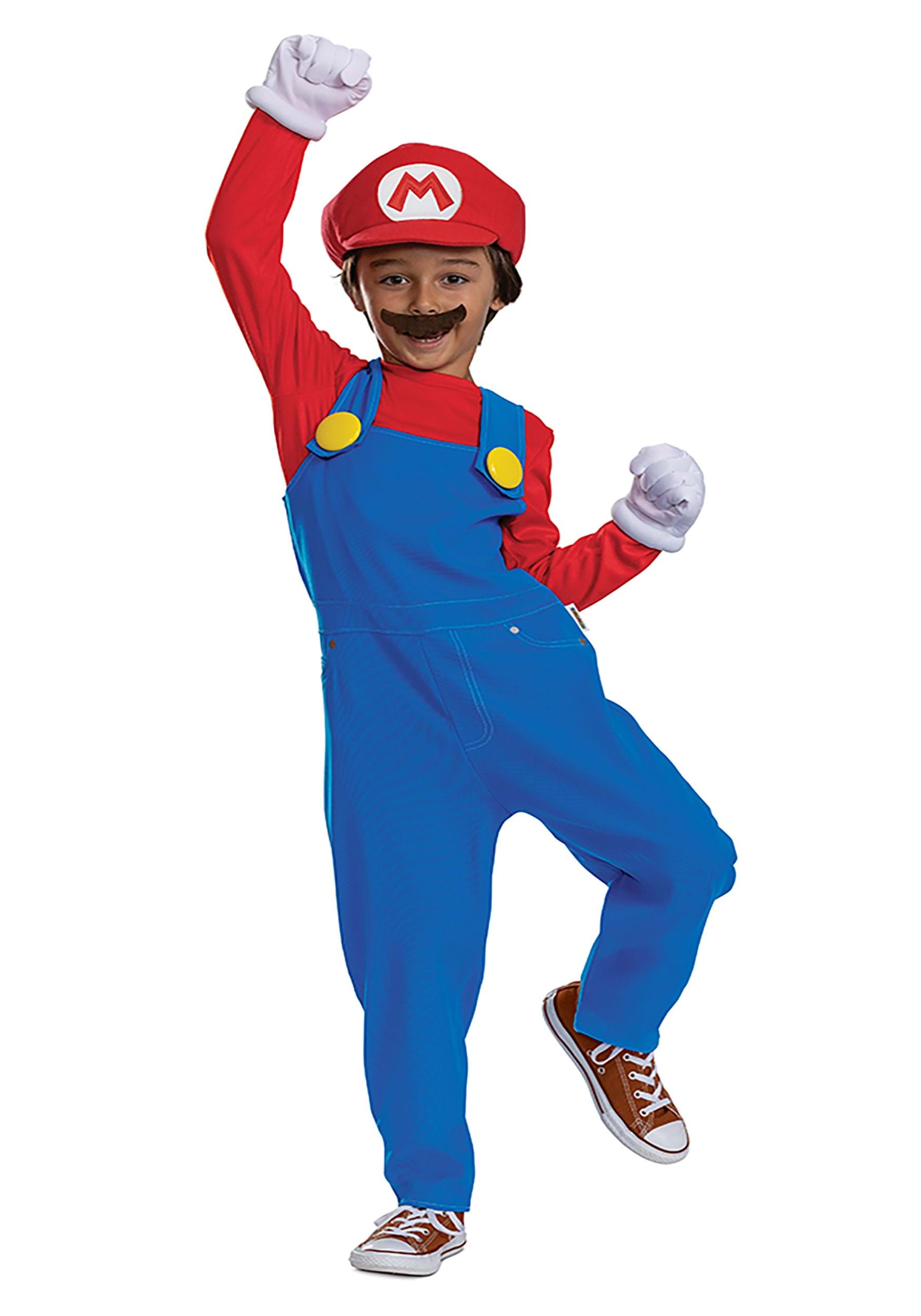 Image of Kid's Super Mario Bros Premium Mario Costume ID DI146319-4/6