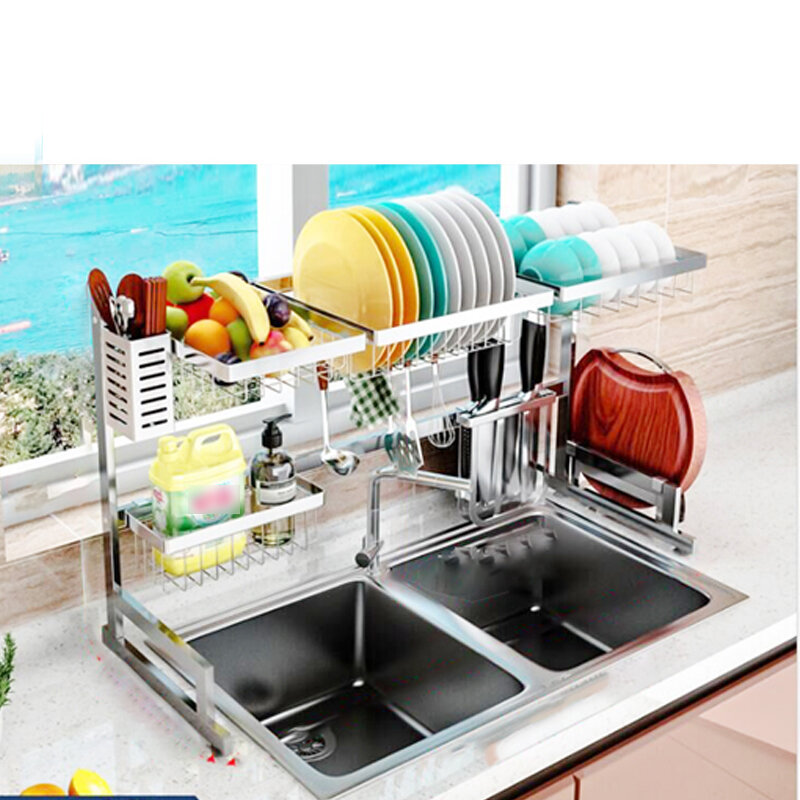 Image of Kitchen Storage Rack Multilayer Plastic Storages Household Arrangement for Kitchen Dishes