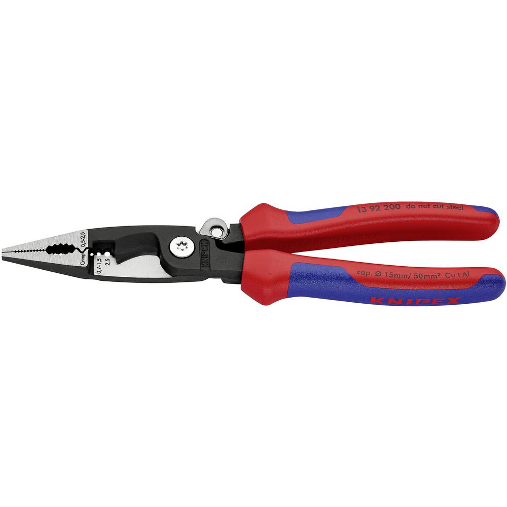 Image of Knipex Knipex-Werk 13 92 200 Multifunction pliers 50 mmÂ² (max) 0 awg (max) 15 mm (max)