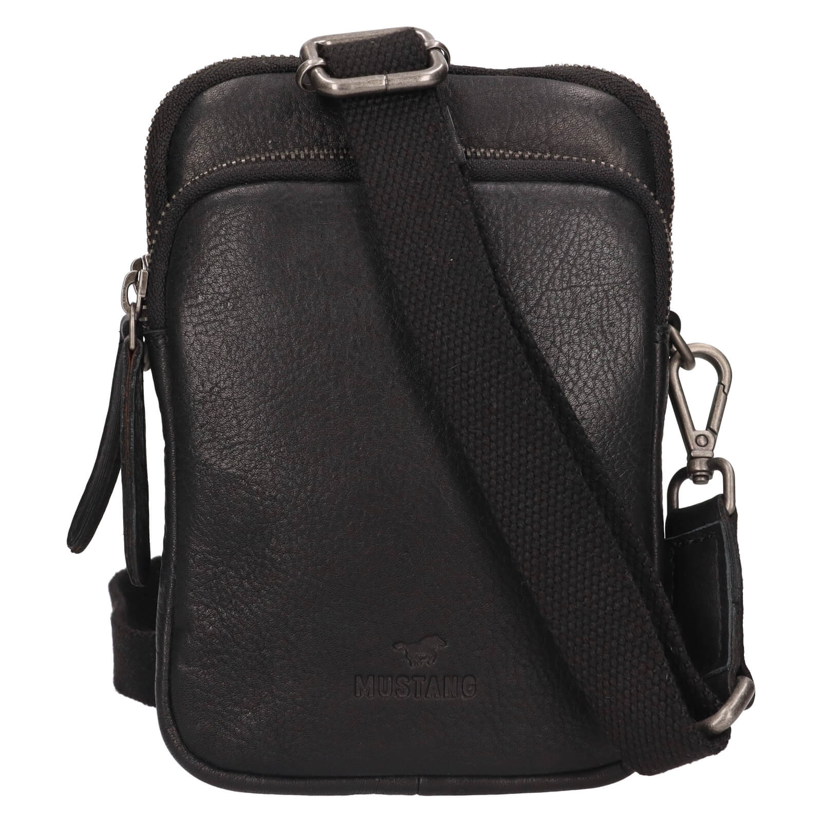 Image of Kožená taška na mobil a doklady Mustang London - čierna SK