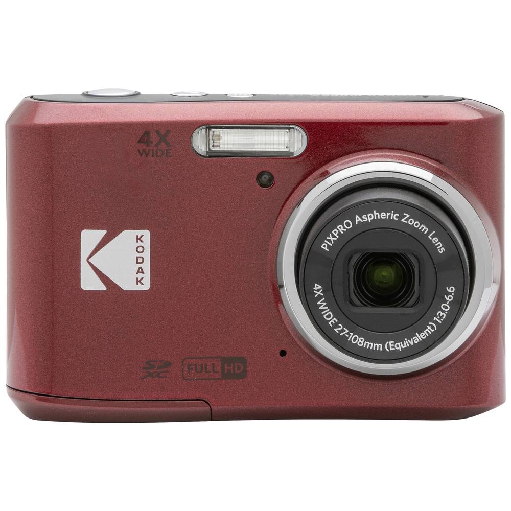 Image of Kodak Pixpro FZ45 Friendly Zoom Digital camera 16 MP Optical zoom: 4 x Red Full HD Video HDR video Built-in battery