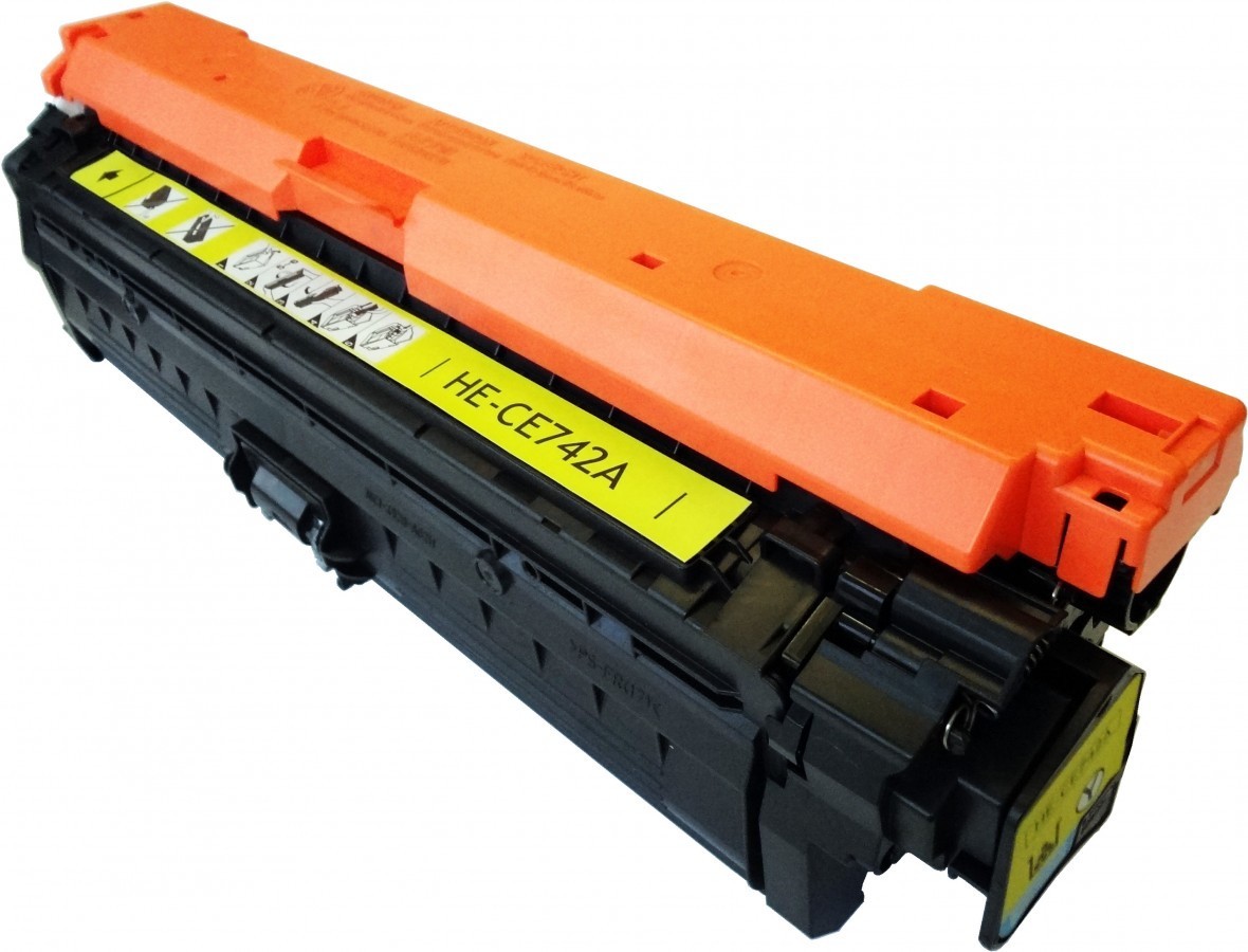 Image of Kompatibilní toner s HP CE742A žlutý (yellow) CZ ID 8351