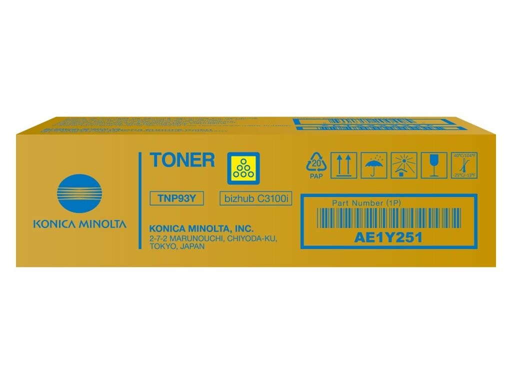 Image of Konica Minolta TNP93Y AE1Y251 sárga (yellow) eredeti toner HU ID 366284