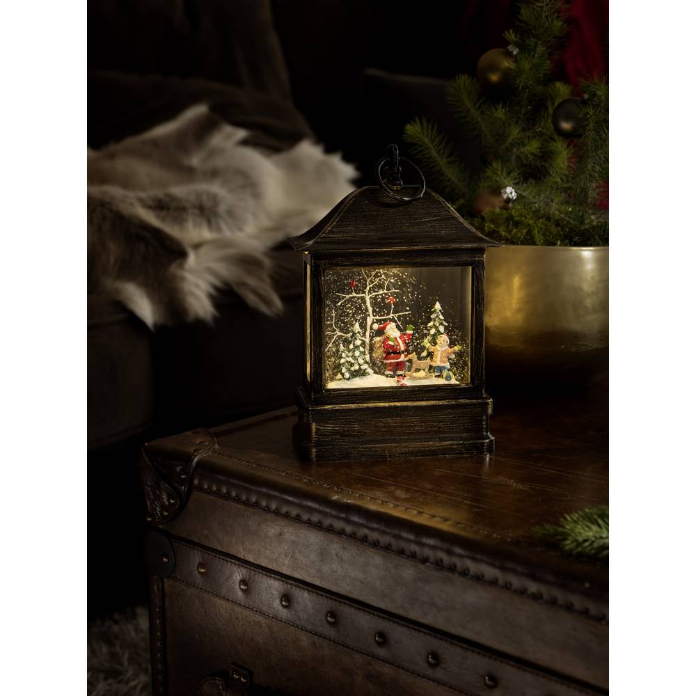 Image of Konstsmide 2886-000 LED lantern Santa Claus and child Warm white LED (monochrome) Brass Selectable power supply