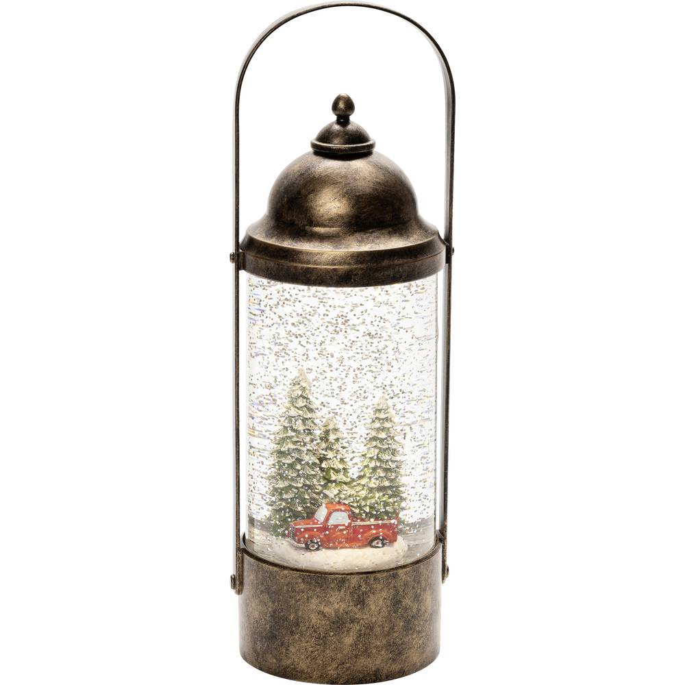 Image of Konstsmide 4348-000 LED lantern Christmas trees and car Warm white LED (monochrome) Brass water-filled Timer