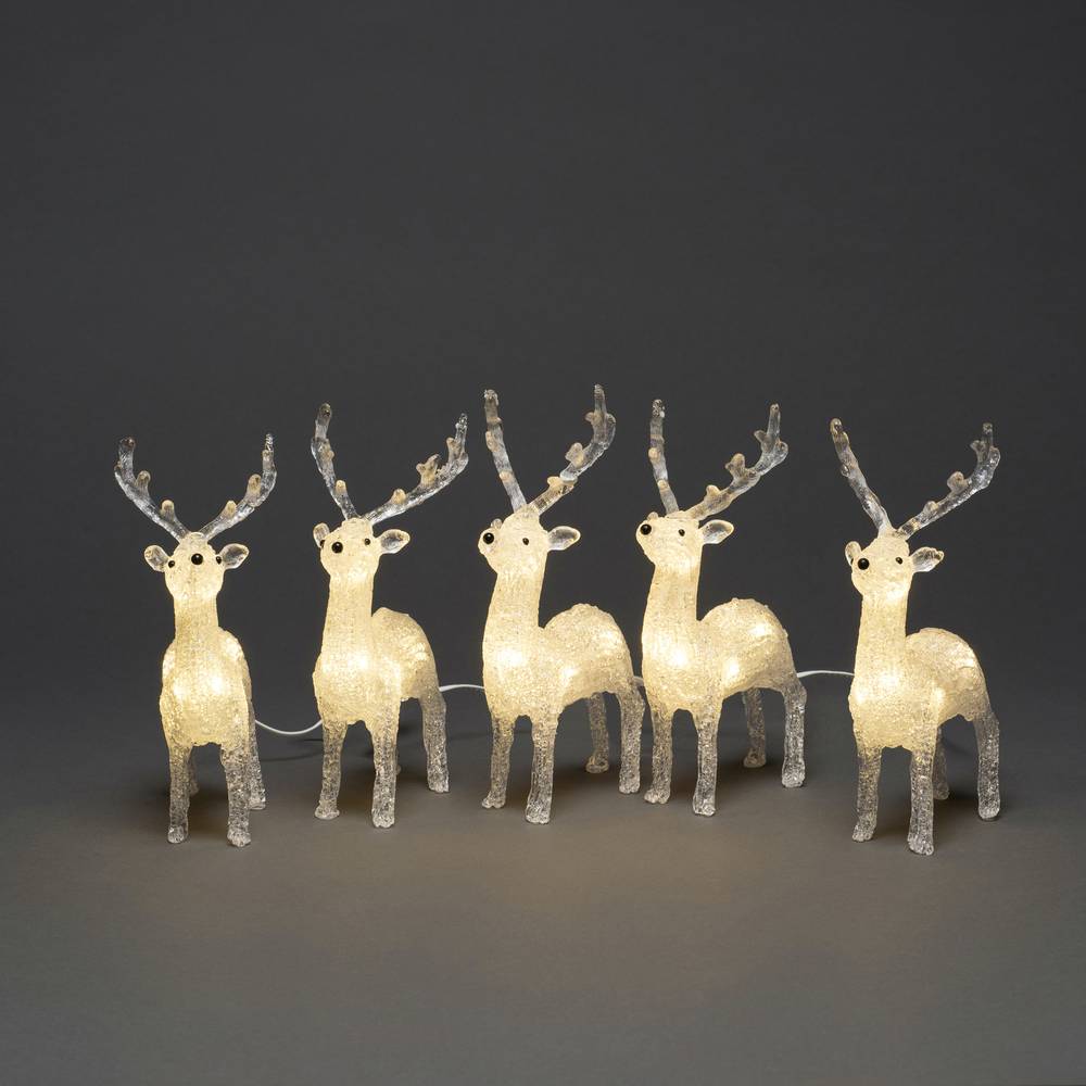 Image of Konstsmide 6288-103 Acrylic figurine EEC: F (A - G) Reindeer Warm white LED (monochrome) Clear