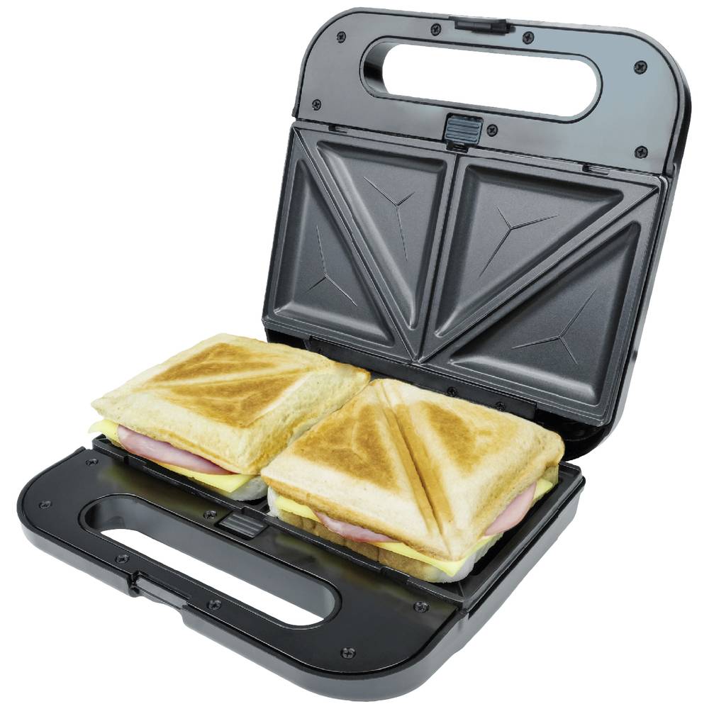Image of Korona XXL Sandwich maker Non-stick coating Indicator light hinged Stainless steel Black
