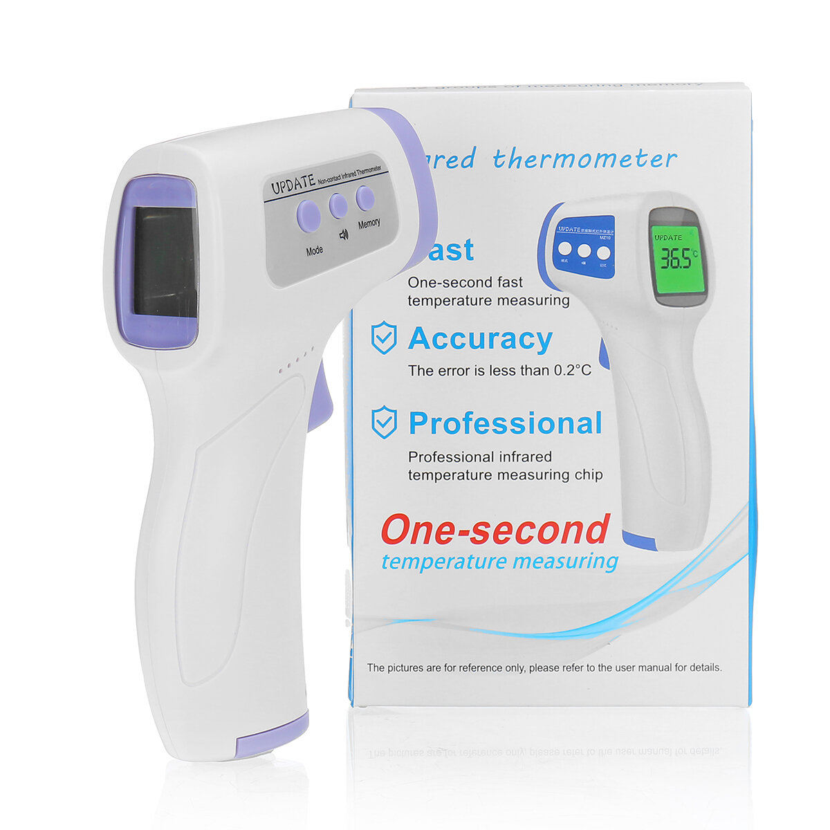 Image of LCD Digital IR Infrared Thermometer CE FDA Non-contact Forehead & Ear Temperature For Baby Adult