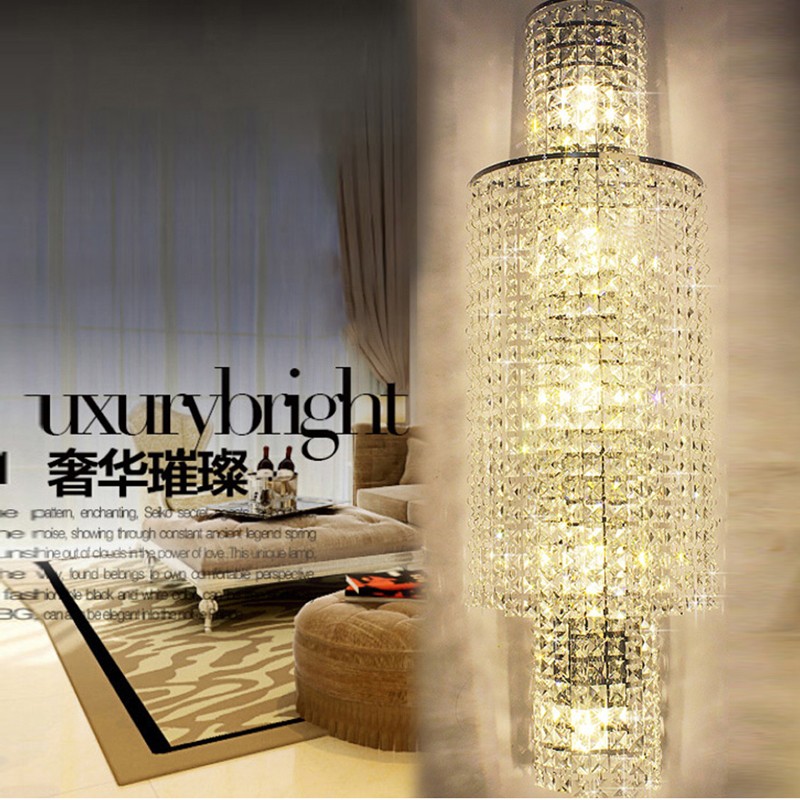 Image of LED Wall Lights 110-220V home decor restroom bathroom decorative lamp modern crystal wall lamps Picture Display Mall hotel hall Light