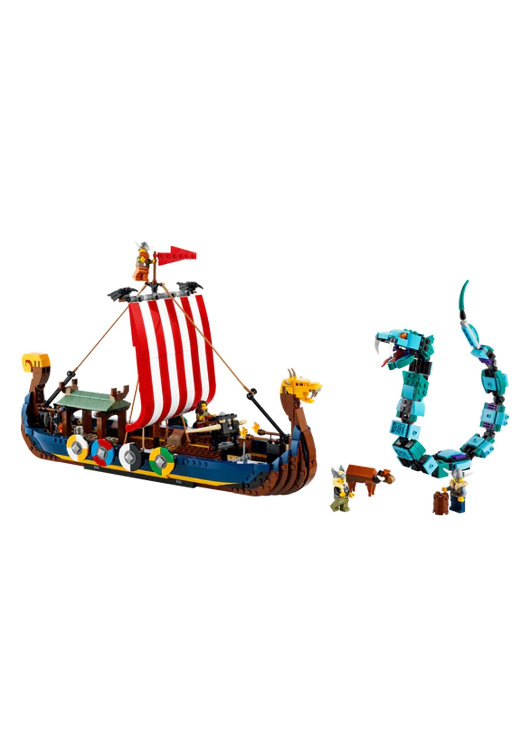Image of LEGO 31132 LEGO Creator Viking Ship and the Midgard Set