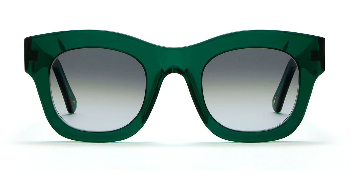 Image of LGR Sofia 87 Óculos de Sol Verdes Feminino BRLPT
