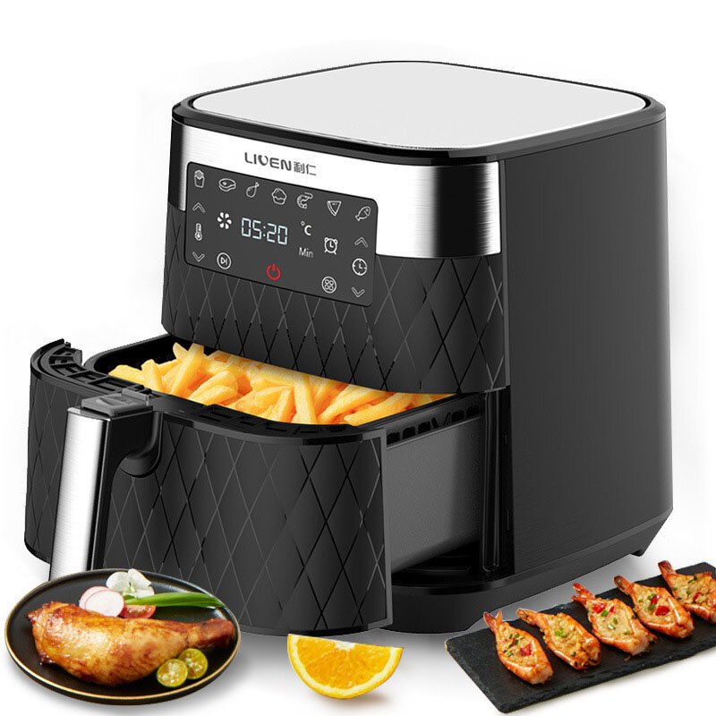 Image of LIVEN KZ-D5500 Air Fryer 55L Large Capacity 1700W Electric Hot Air Fryers Oven Oilless Cooker LED Digital Touchscreen 3