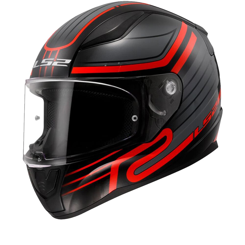 Image of LS2 FF353 Rapid II Circuit Black Red 06 Full Face Helmet Talla S