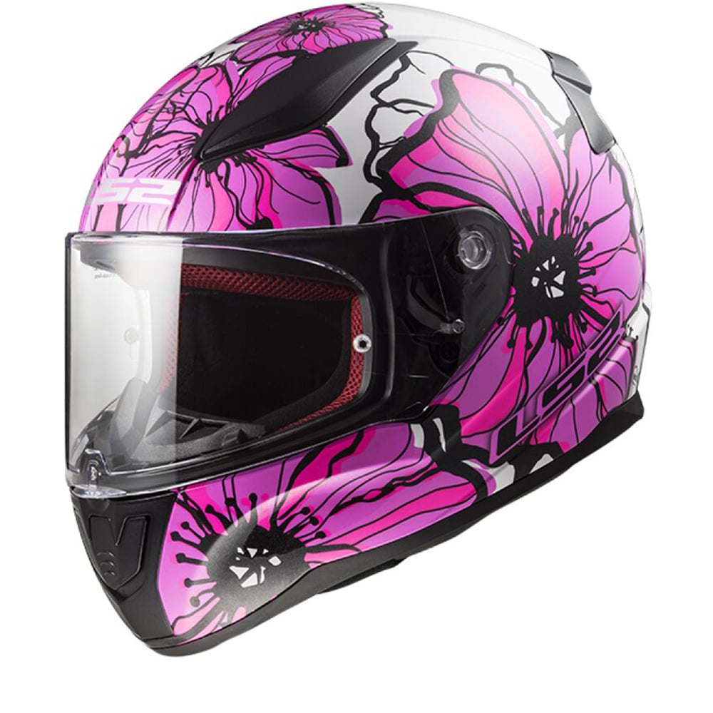 Image of LS2 FF353 Rapid II Poppies Rosa 06 Integralhelm Größe M