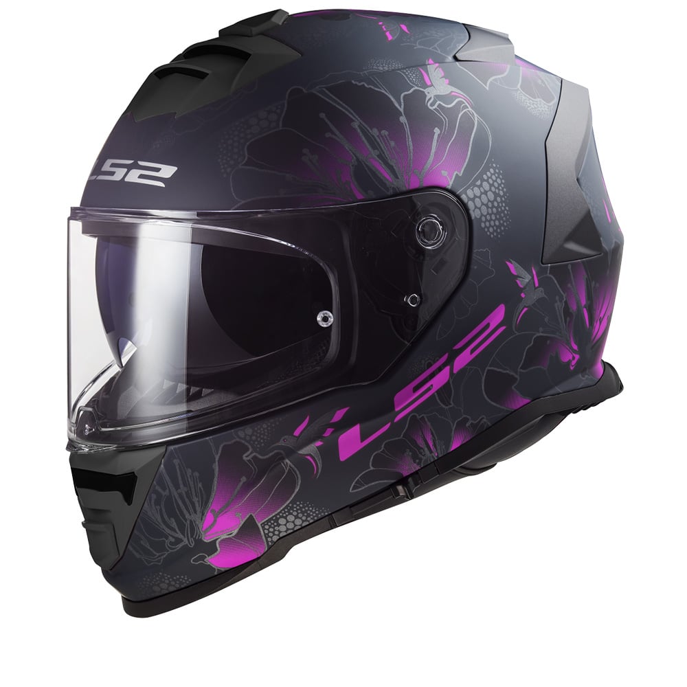 Image of LS2 FF800 Storm II Burst Matt Black Pink Full Face Helmet Talla 3XL