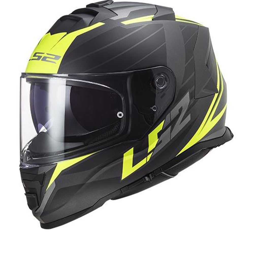 Image of LS2 FF800 Storm II Nerve Matt Black H-V Yellow 06 Full Face Helmet Size 2XL EN