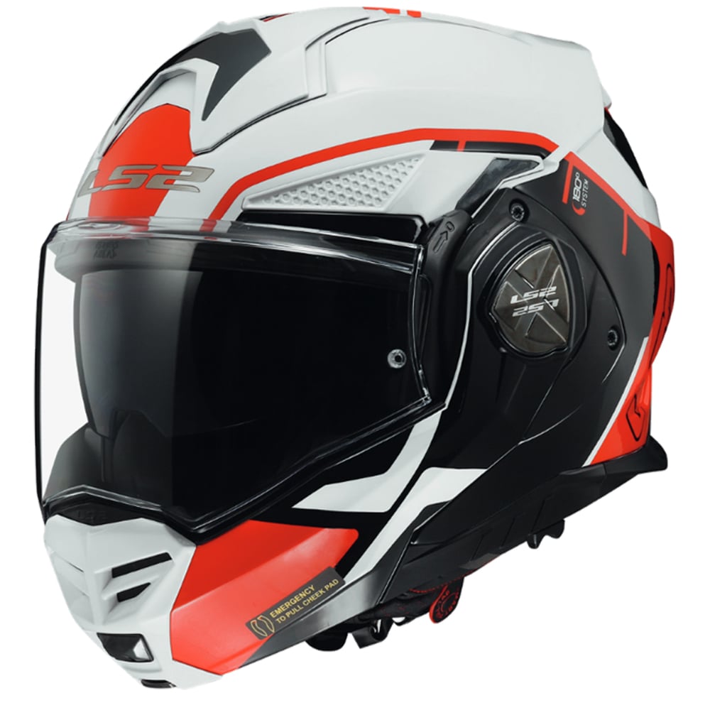 Image of LS2 FF901 Advant X Metryk White Red Modular Helmet Size 2XL EN