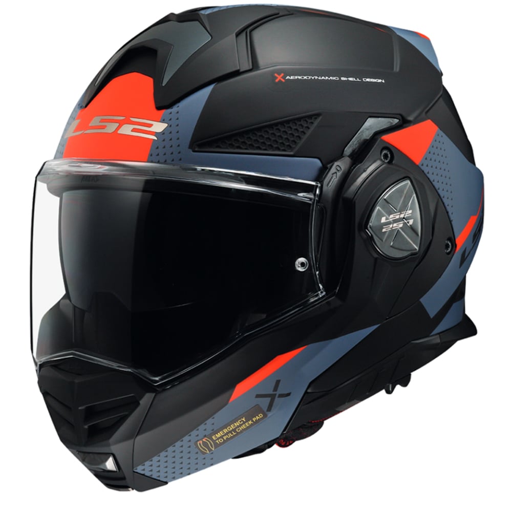 Image of LS2 FF901 Advant X Oblivion Matt Black Blue Modular Helmet Size 2XL EN