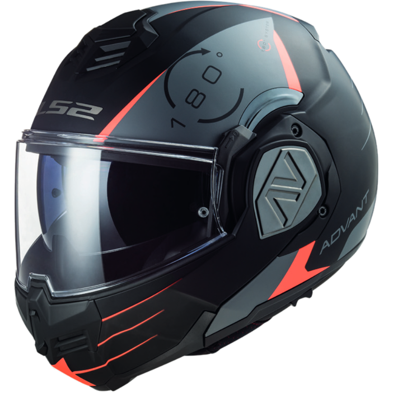 Image of LS2 FF906 Advant Codex Matt Black Titanium Modular Helmet Size S ID 6923221122815