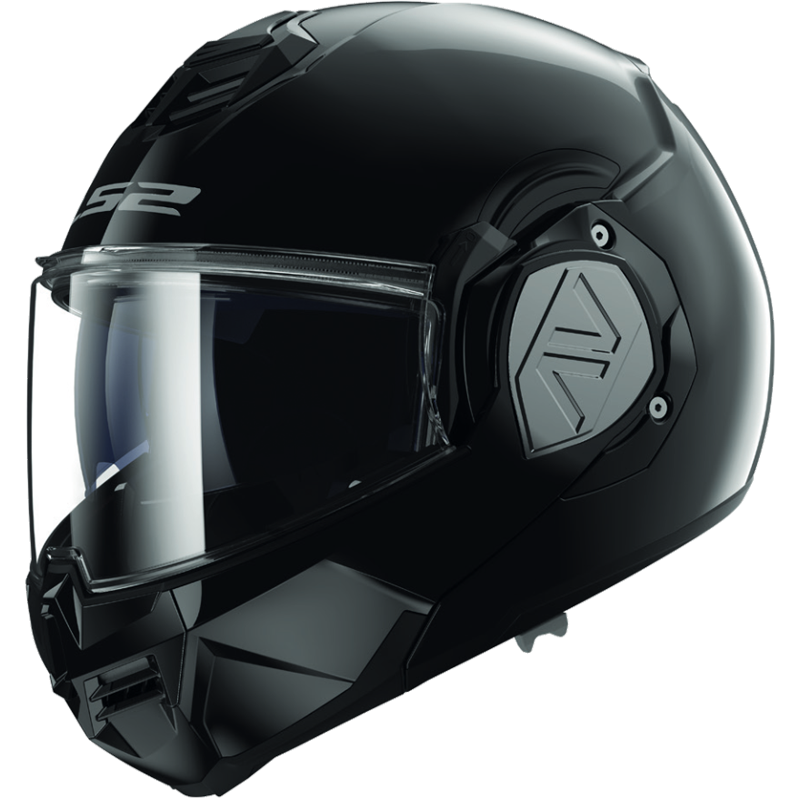 Image of LS2 FF906 Advant Solid Gloss Black Modular Helmet Size 2XL ID 6923221122433