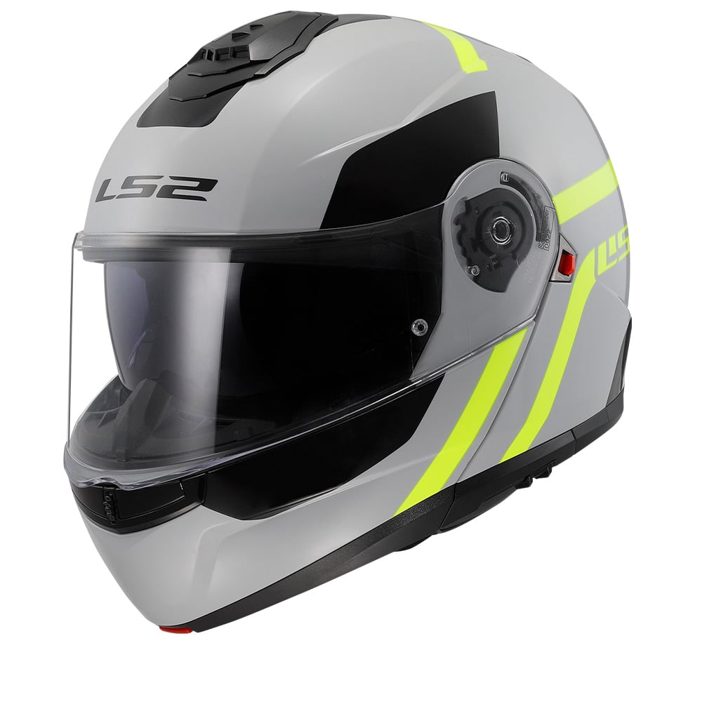Image of LS2 FF908 STROBE II AUTOX Grey H-V Yellow-06 Modular Helmet Talla 2XL
