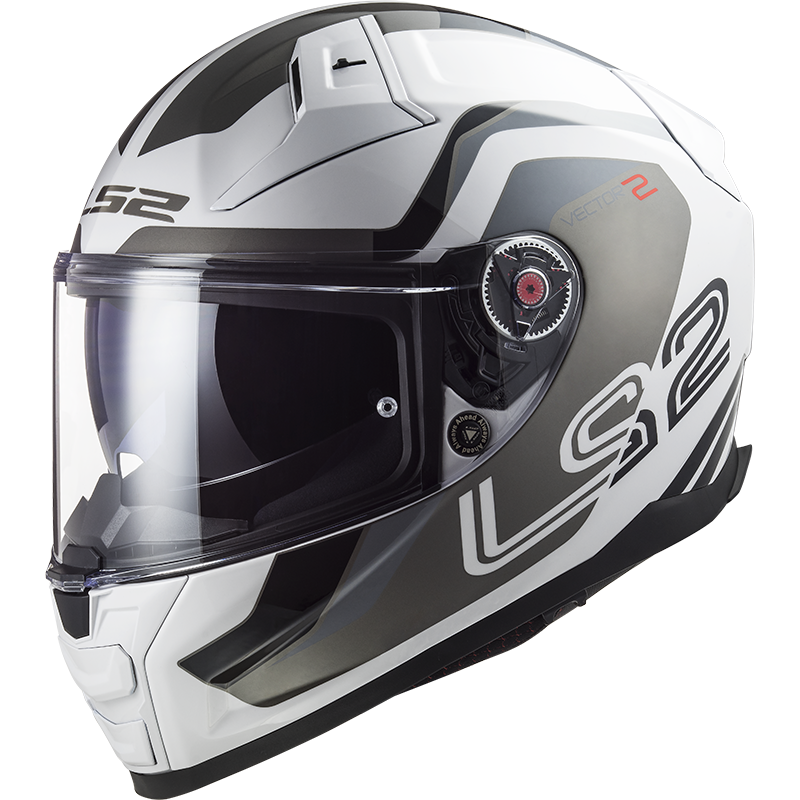 Image of LS2 Ff811 Vector II Metric White TitanSilver Full Face Helmet Talla XL