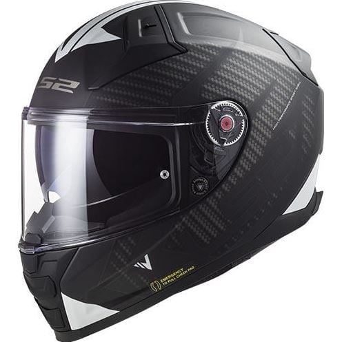 Image of LS2 Ff811 Vector II Splitter Black White Full Face Helmet Size 3XL EN