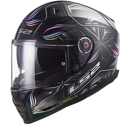 Image of LS2 Ff811 Vector II Tropical Black White Full Face Helmet Size L ID 6923221111888