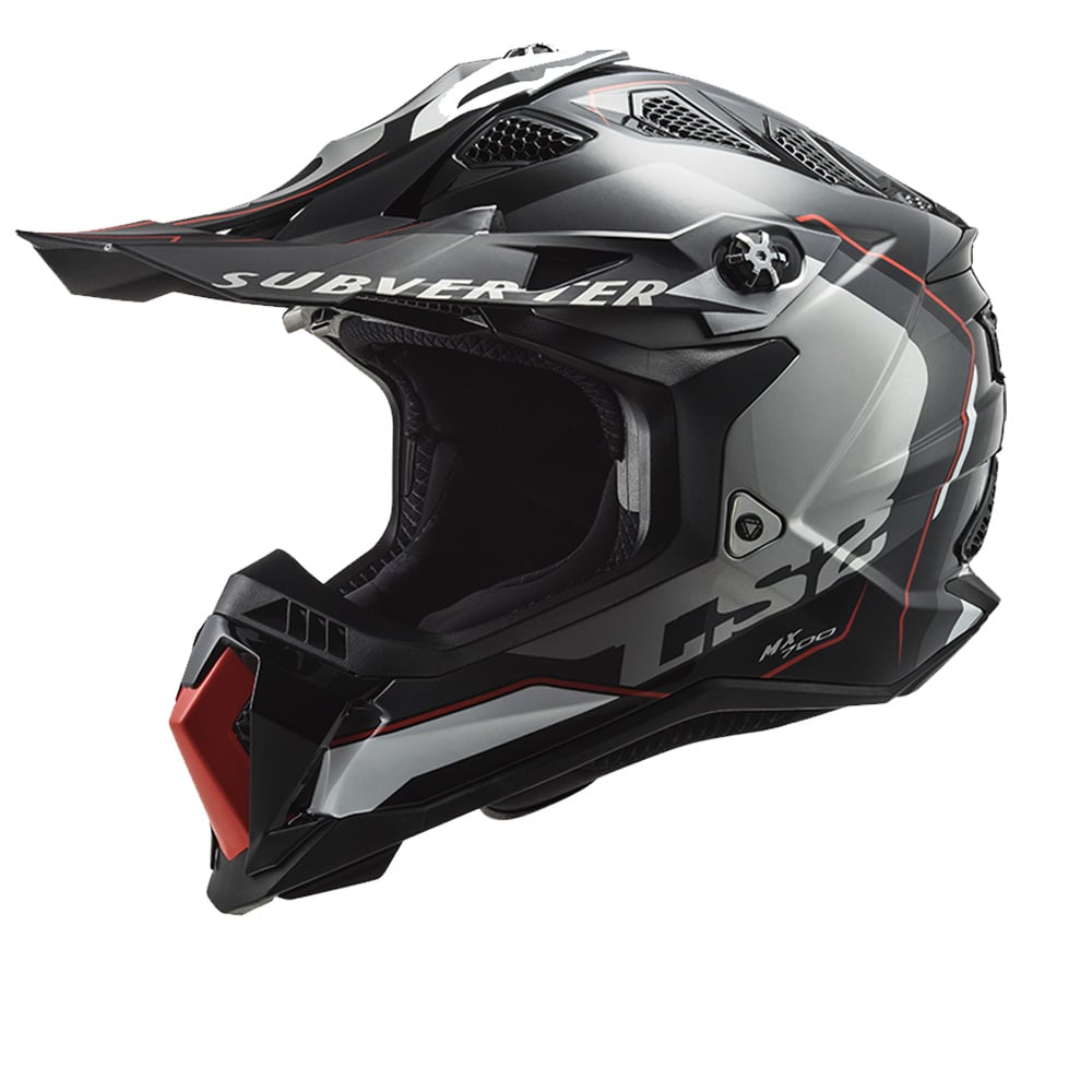 Image of LS2 MX700 Subverter Arched Silver Titanium 06 Offroad Helmet Size S EN