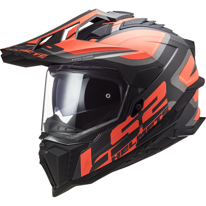 Image of LS2 MX701 Explorer Alter Matt Black Fluo Orange 06 Adventure Helmet Size S ID 6923221119273