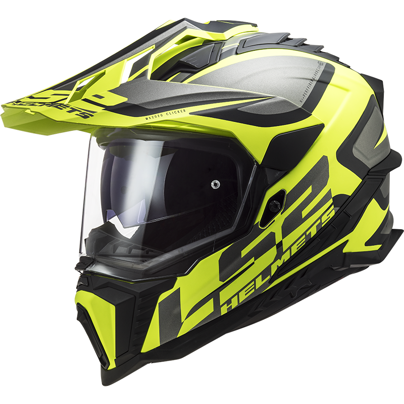Image of LS2 MX701 Explorer Alter Matt Black Hi-Vis Yellow ECE 2206 Adventure Helmet Size XS EN