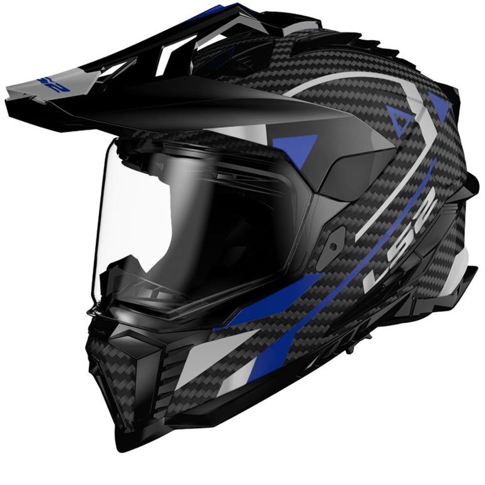 Image of LS2 MX701 Explorer Carbon Adventure Blue Adventure Helmet Taille 3XL