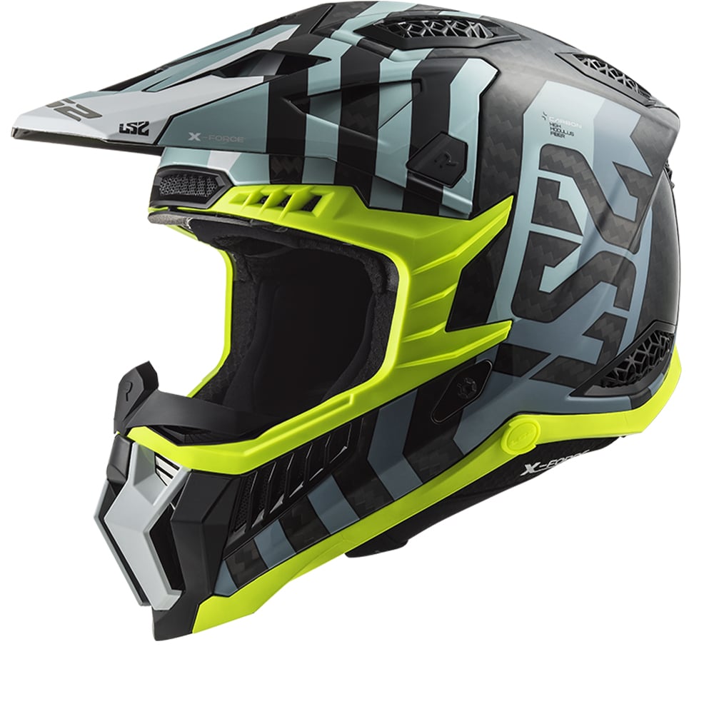 Image of LS2 MX703 C X-Force Barrier Sky Blue Offroad Helmet Size S ID 6923221114353