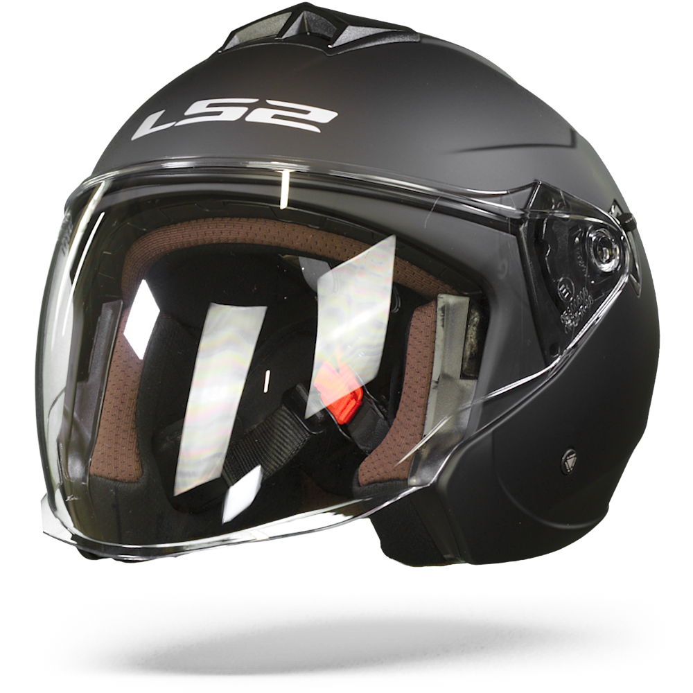 Image of LS2 OF573 Twister II Single Mono Matt Black Jet Helmet Talla XS
