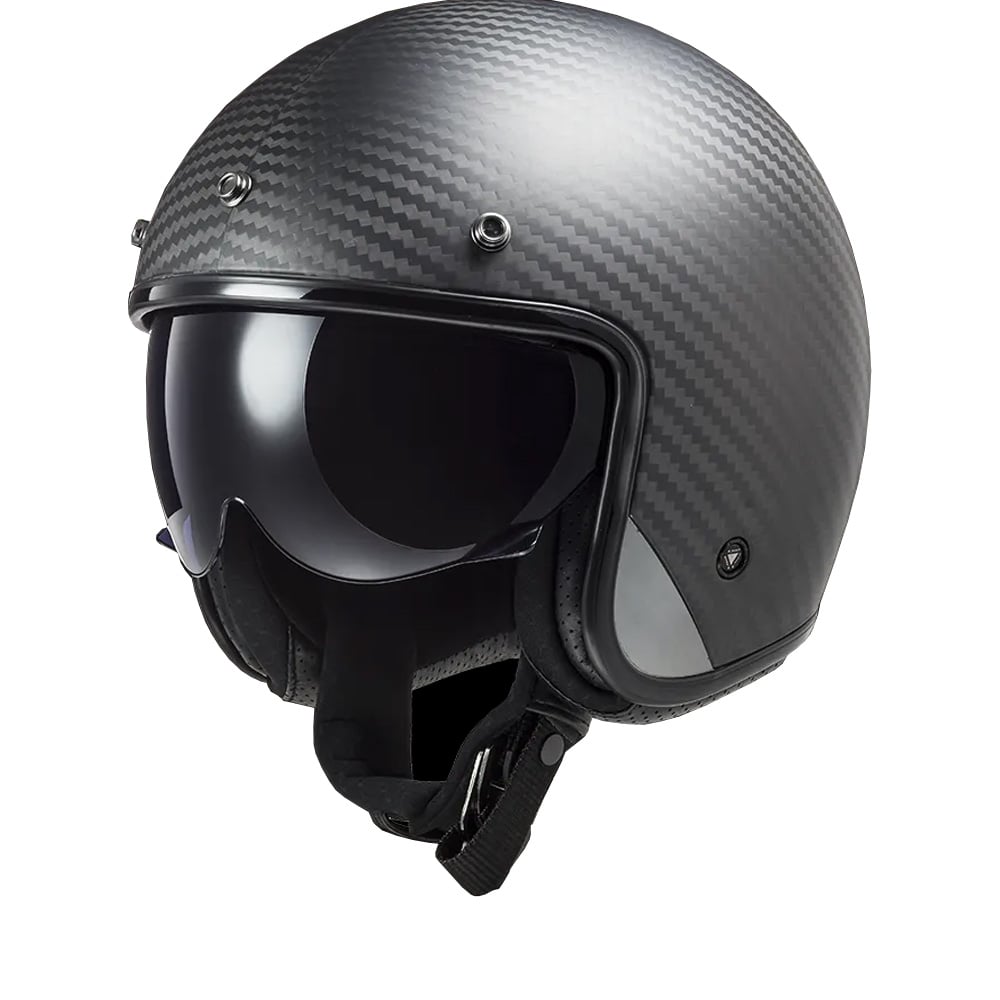 Image of LS2 OF601 Bob II Carbon 06 Jet Helmet Size L ID 6923221133323