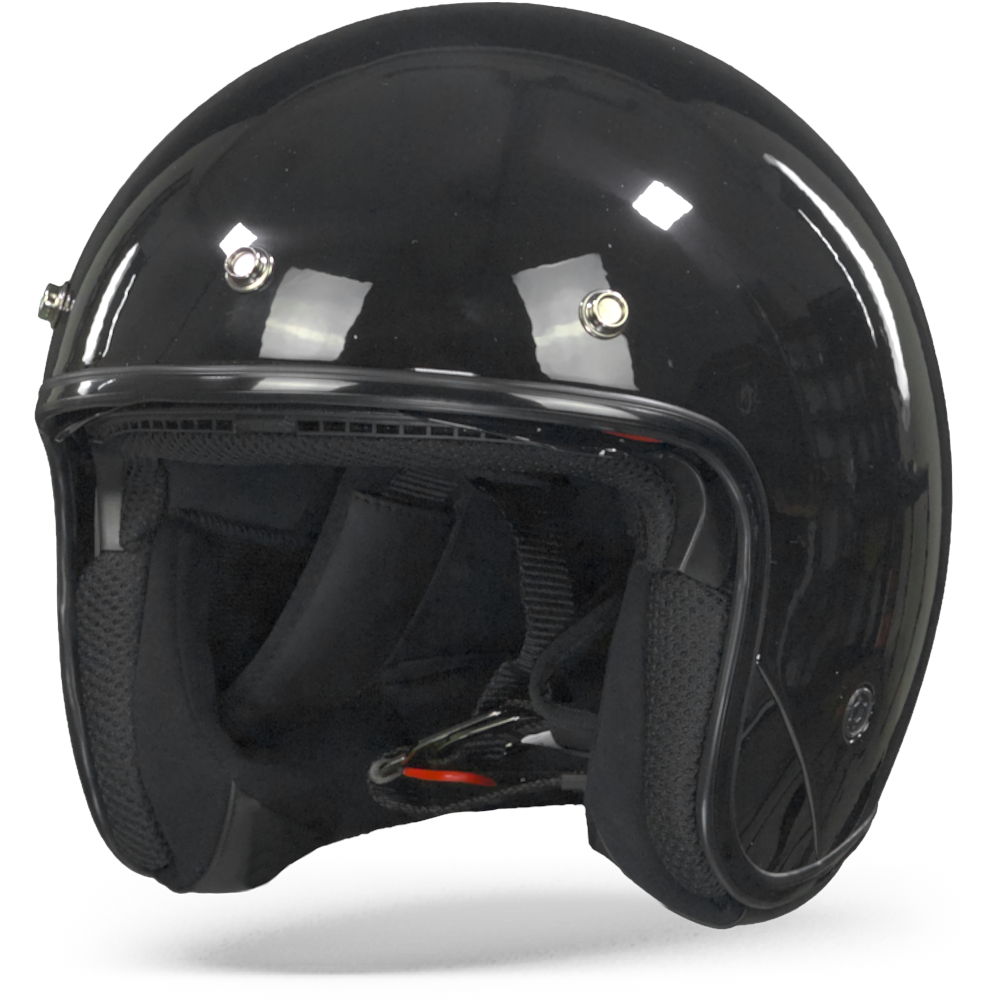 Image of LS2 OF601 Bob Solid Gloss Black Jet Helmet Size 2XL EN