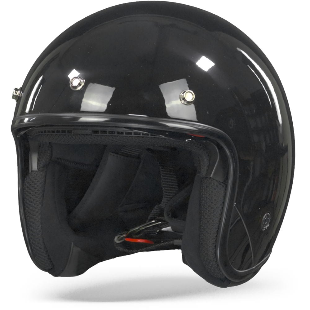 Image of LS2 OF601 Bob Solid Gloss Black Jet Helmet Size 2XL ID 6934432860021